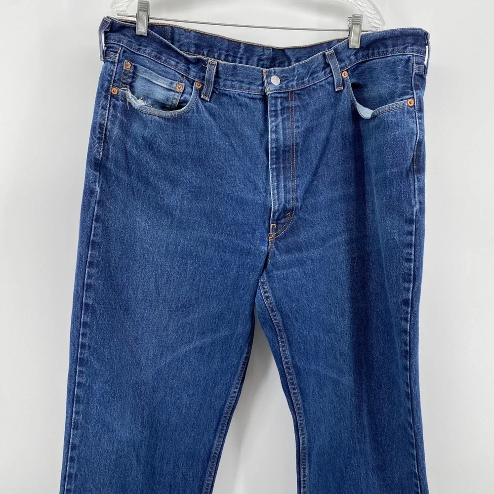 Levi Strauss 550 Relaxed Fit Mens 42 x 31 Denim Blue Jeans Dark Wash
